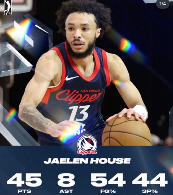 北控男篮签下NBA名宿之子杰伦-豪斯 发展联盟数据